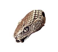 PEPWE Ciondolo in metallo a forma di testa di serpente per paracord e appassionati di fai da te per la creazione di gioielli Paracord Bead, 2.6cm/1.02inch, Ottone