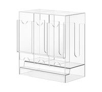 PEPWE Custodie per carte acriliche trasparenti portatili dal design moderno unico robusto in acrilico per collezioni scolastiche di viaggio Scatola di immagazzinaggio a più strati