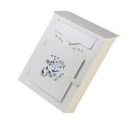 PEPWE Elegante cassetta postale vintage con design a forma di uccello, costruzione in ferro, oversize, strumento per la posta, meno assemblaggio, decorativo per esterni, artistico,