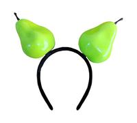 PEPWE Fascia colorata a tema frutta e verdura per varie età, ideale per compleanni, vacanze, festival, vari eventi, riunioni, divertenti copricapo, Pera a doppia testa, Taglia unica