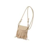 PEPWE Fringe Designs - Borsa a tracolla da donna, in pelle, alla moda, con tracolla regolabile, per abiti autunnali, bianco, As picture shown