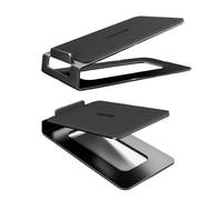 PEPWE Supporto regolabile senza attrezzi Base in acciaio al carbonio Design salvaspazio ottimizza la proiezione del suono in casa/studio Supporto audio regolabile