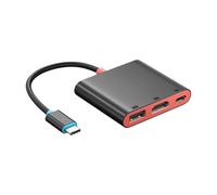 PEPWE USB CREA Centro Combinato Link con 4K a Porti per Notebook Cambiare Osservare Connessione Alluminio Presa Trasportabile Gioca CREA Centro Cambiamento Coerente