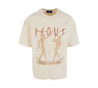 Pequs Maglietta 'Ancient Love Story' beige / crema / marrone Uomo Pequs XXL