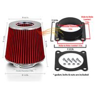 Per 00-06 Maxima I30 I35 V6 Aria Aspirazione Maf Adattatore + Rosso Filtro