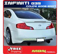 Per 06-07 G35 Coupe Posteriore Tronco LED Freno Labbro Spoiler Dipinta ABS KH3