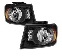 Per 07-09 Dodge Durango Fari Ricambio Passeggero + Autista Nero Alloggiamento
