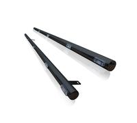 Per 07-14 ford transit mk7 Lwb Nero Inox Barre Laterali Passo + Bianco LED
