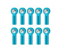 Per 10 Pezzi M2 Link Tirante Terminale Metallo Per Giunto Universale Testa Sferica Fibbia Sterzo Tirante Terminale Per Mini Bielle RC Barche Accessorio Per Auto RC(Blue)