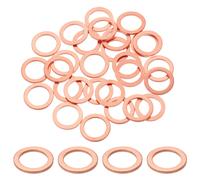 Per 100 rondelle piatte M14 in rame, diam. int. 14mm est. 20mm spess. 1.5mm