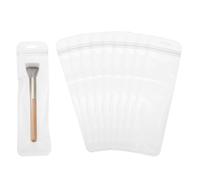 Per 100 Sacchetti Zip Lunghi 2.6" x 9.4" Plastica Autosigillante Bianco Opaco