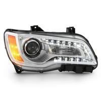 Per 11-14 Chrysler 300 Faro Ricambio Destro / Passeggero Lato Cromo Lunetta