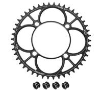 Per 110BCD Catena Bici 46T 191.78mm Diametro Rotonda Alluminio con Viti Nero