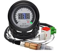 Per 12V Digitale 2 "52mm Air Fuel Gauge Rapporto AFR Display A Banda Stretta O2 Sensore Di Ossigeno 0258006028 Lente Affumicata Calibro Sonda Lambda(B Gauge and sensor)