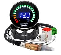 Per 12V Digitale 2 "52mm Air Fuel Gauge Rapporto AFR Display A Banda Stretta O2 Sensore Di Ossigeno 0258006028 Lente Affumicata Calibro Sonda Lambda(A Gauge and Sensor)
