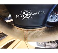 Per 1938-1959 Ford Prefect pelle Beige Volante Cover Arancione Doppio Stch