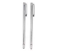 per 2 pcs, per l'asta di prova telescopica, acciaio inossidabile, con clip di penna, per raccogliere parti metalliche