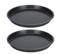 Per 2 pezzi, per non stick, acciaio al carbonio, padella per pizza addensata profonda, teglia, per forno da (30,5 cm / 12in)