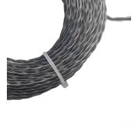 Per 2 set di filo di ricambio in nylon rinforzato per decespugliatori elettrici portatili e decespugliatori (15 m x 2,4 mm x 2,4 mmx 2 pezzi)