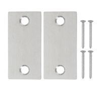 Per 2 Set Placca di Serratura 1.12"x2.24" con Viti, Argento