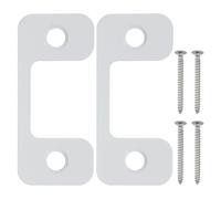 Per 2 Set Placca Serratura Mortasa 1" x 2.24" Bianca con Viti