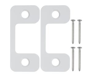 Per 2 Set Placca Serratura Mortasa 1" x 2.24" Bianca con Viti