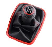 per 2003-2008 per Golf 4 IV MK4 per GTI R32 per Bora per Jetta MT 5 6 Marce Pomello Cambio Leva Cambio Cuffia Gear Shifter Manopola(6 Speed Red)