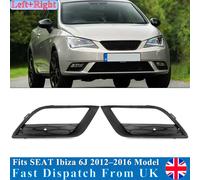 Per 2012-2016 SEAT IBIZA paraurti anteriore fendinebbia griglia copertura nera sinistra + destra UK