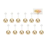 Per 2in Portacarte a Sfera Specchiata, 12pci con Clip, Oro Scuro