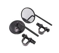 Per 2PCS 22-25mm Specchietti Retrovisori Per Manubrio Moto Specchietto Laterale Rotondo Retrovisore(Black)