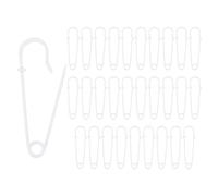 Per 30 Spille di Sicurezza Grandi, 2.5" per Moda/Abbigliamento/Arte [Bianco]