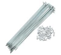 Per 36 Set Raggi Bici 14G 174mm Acciaio Galvanizzato Carbonio