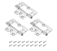 Per 3Pcs Cerniera a Farfalla 3"x1.4" Bianco Nichel, Perno Rimovibile