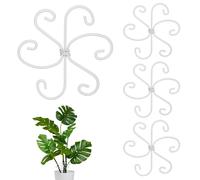 Per 4-Pack Supporto Pianta Monstera, Supporto Fusto in Ferro [Bianco, Stile B]