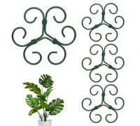Per 4-Pack Supporto Pianta Monstera, Supporto Fusto in Ferro [Verde, Stile A]