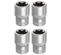 Per 4pcs E-Torx Socket 1/2" Guida E22 Stella Socket 1.5" Lungo 35K Acciaio Lega