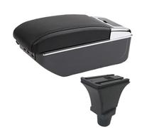 Per 500 Scatola Bracciolo Per Auto Centrale Scatola Portaoggetti Per Contenuto Negozio Con Portabicchieri Accessori Interni KLAUER(C2 black line 7USB)