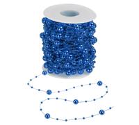 Per 50Ft Ghirlanda Perline Albero Natale Catena Perle Blu Artigianato