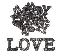 Per 52 pezze adesive decorative A-Z glitter nero applicazione strass