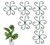 Per 6-Pack Supporto Pianta Monstera, Supporto Fusto in Ferro [Verde, Stile B]