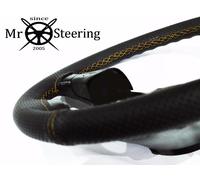 Per 68-73 Ford Capri I Perforata Copertura Del Volante IN Pelle Giallo Doppio S.