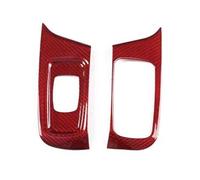 Per 911 718 2013-2021 Vera Fibra Di Carbonio Pannello Interruttore Alzacristalli Interni Porta Adesivi Per Telaio Auto Interni Auto Strisce Decorative(Rosso)