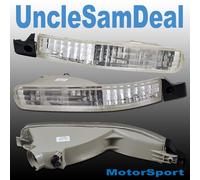 Per 92-93 Honda Accord Anteriore Paraurti Trasparente Angolo Luci Cromo Coppia