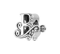 Per 925 Charm Lettera B in Argento Sterling, Perlina Alfabeto