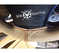 Per 97-03 Dodge Durango I pelle Beige Volante Cover Rosso Scuro Doppio S.