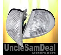 Per 99-01 BMW 3 Serie 4 Porta E46 Sedan Trasparente Cromo Angolo Luci Coppia