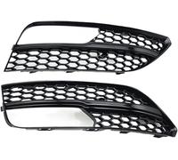Per A3 per Hatchback 2 pezzi Copertura lampada fendinebbia anteriore a nido d'ape(Black Chrome Silver)