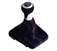 Per A3 S3 8V Per S-line 2014-2020 5/6 Velocità Manuale In Pelle Scamosciata Pomello Cambio Boot Copertura Ghetta Penna Pomello Leva(6 Speed-black)
