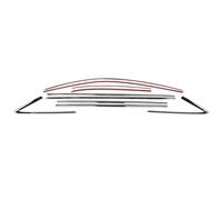 Per A3 S3 Berlina 2015 2016 2017 2018 2019 2020 Finestra Esterna Trim Striscia di Copertura Guarnizione Kit Decorativo Striscia Tenuta Della Portiera Auto(Titanium Black)