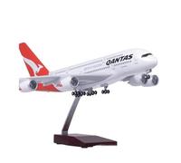 Per A380 Qantas 45,5 Cm Modello Di Aereo In Scala 1/160 Ornamenti In Miniatura Da Collezione In Resina Pressofusa For Commemorate Collection(No light)